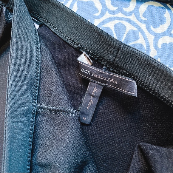 SOLD BCBG Max Azria Black Faux Leather Leggings - Picture 6 of 6